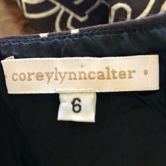 Anthropologie Corey Lynn Calter Dk Brown & Silver Strapless Cocktail Dress 6 - Picture 6 of 12